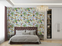 Playful jungle-inspired wallpaper bringing adventure into your room.

