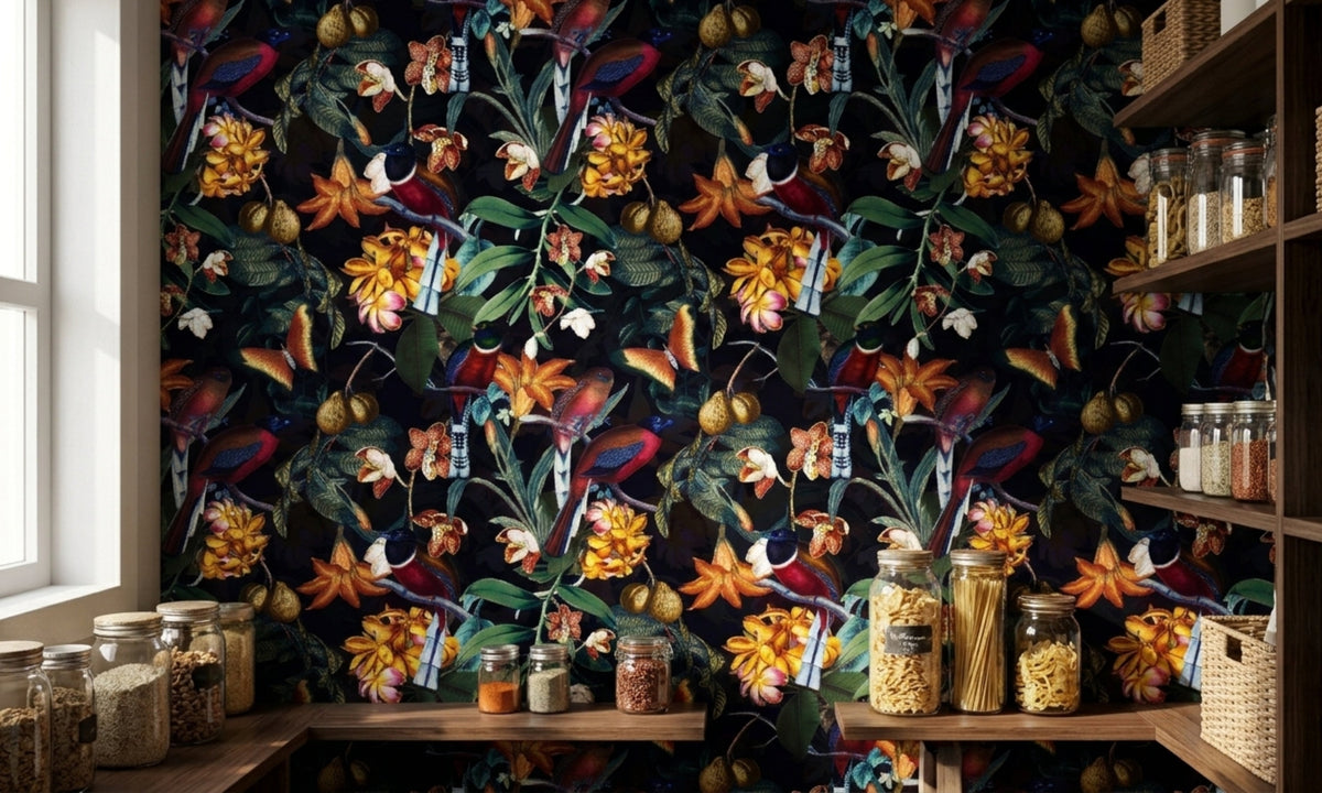Tropical Nightscape Wallpaper⁠ for pantry