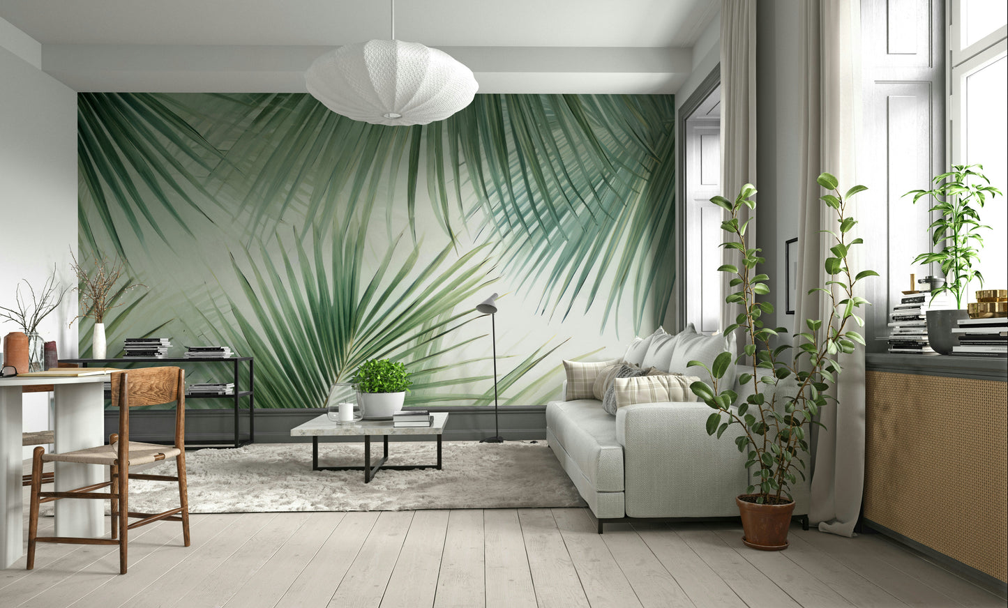 Exotic tropical mural wallpaper

