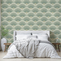 Decorative wallpaper with exotic leaf and palm design

