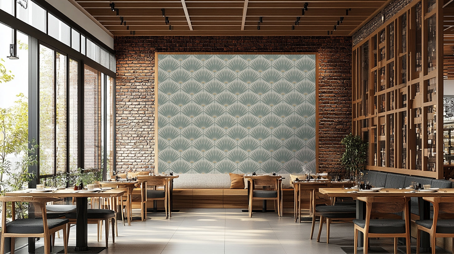 Nature-themed oasis wallpaper for peaceful retreat vibes

