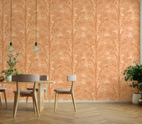 The background of the wallpaper is a complementary cream color.
