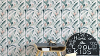 Tropical palm repeat pattern wallpaper