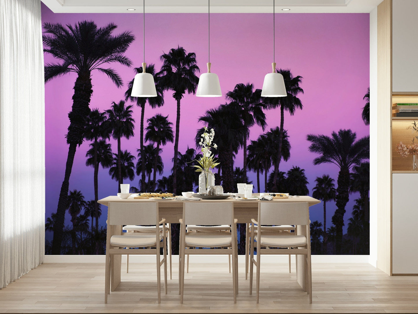 Tropical Dusk Palms Wall Mural -2226294