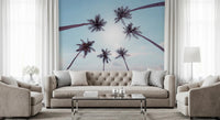 Tropical Palms Sky View Wall Mural