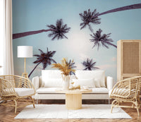 Tropical Palms Sky View Wall Mural
