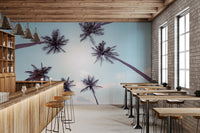 Tropical Palms Sky View Wall Mural