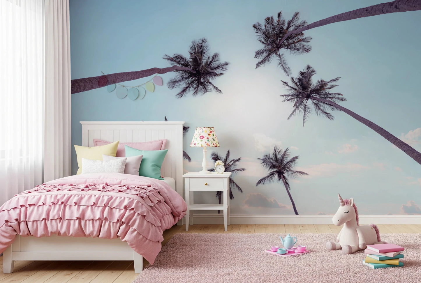 Tropical Palms Sky View Wall Mural