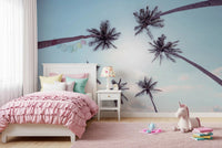 Tropical Palms Sky View Wall Mural