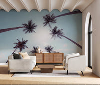 Tropical Palms Sky View Wall Mural