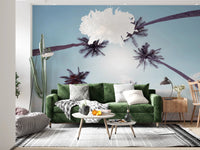 Tropical Palms Sky View Wall Mural