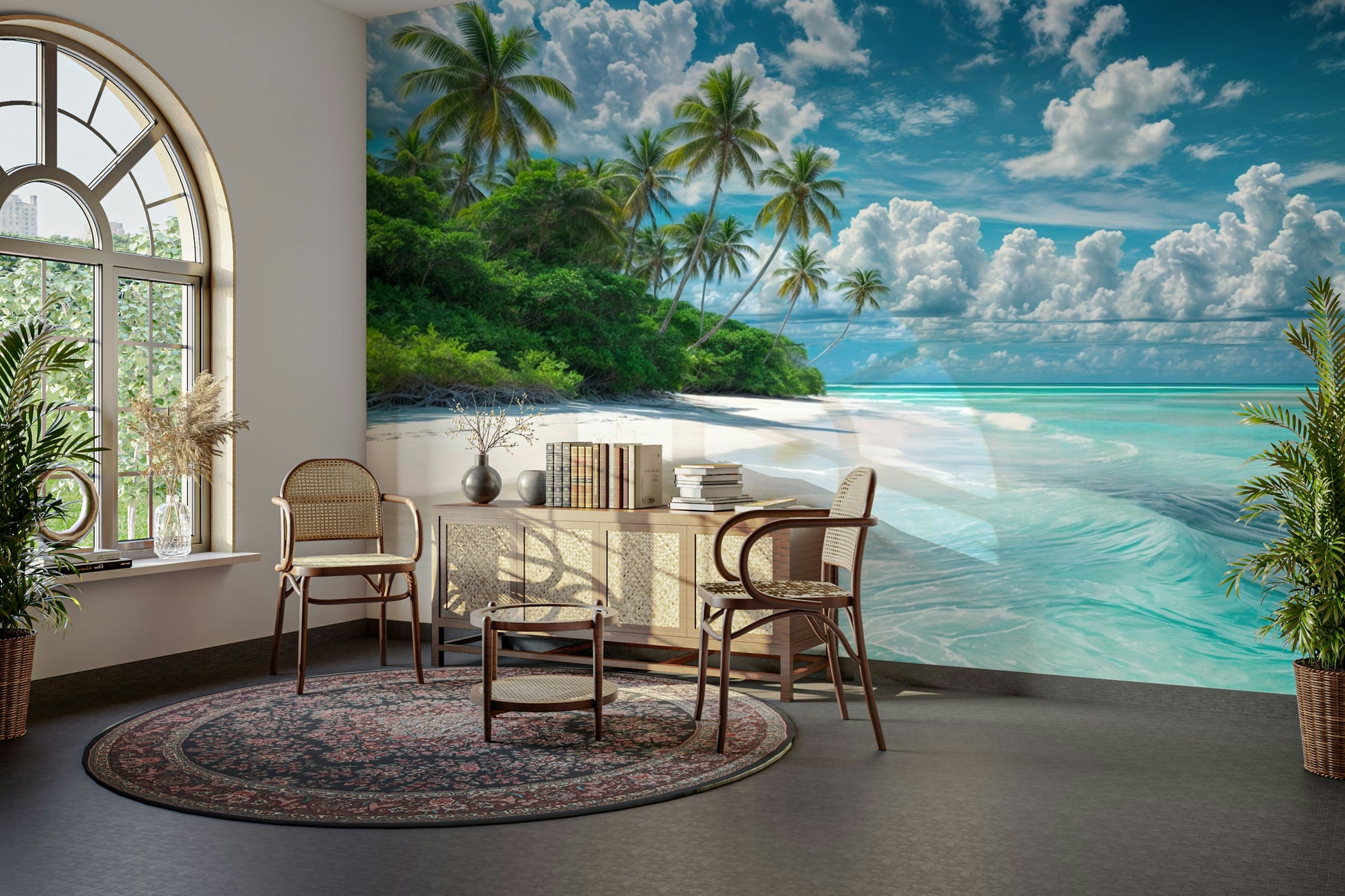 Scenic tropical coastline wallpaper

