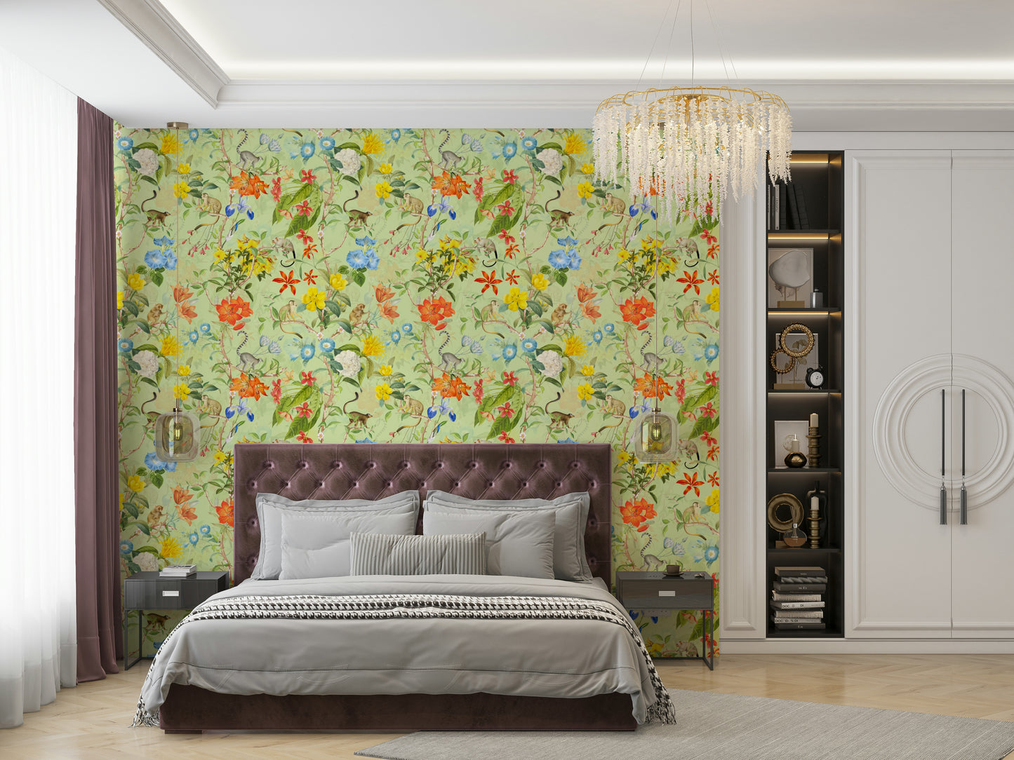 Tropical Paradise design with rich colors and vivid botanical details.

