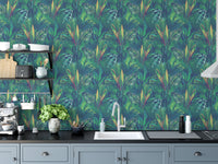 Easy install peel and stick tropical wallpaper