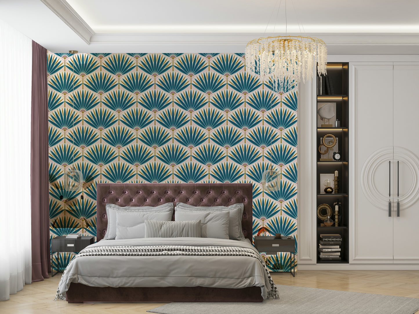 Lush botanical wallpaper with bright tropical energy

