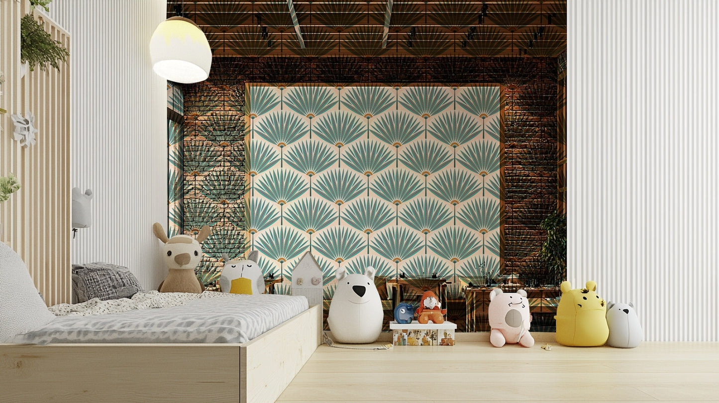 Tropical Teal Paradise Wallpaper