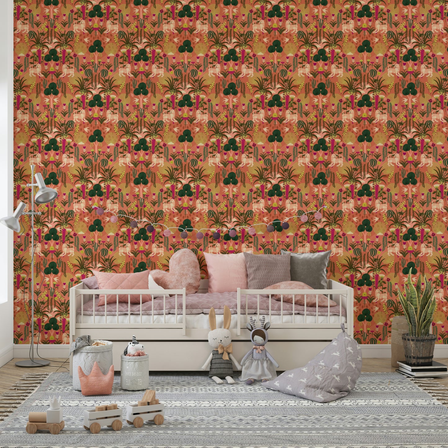 Tropical Tiger Garden Wallpaper⁠