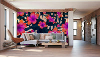 Unique and lively tropical wallpaper.

