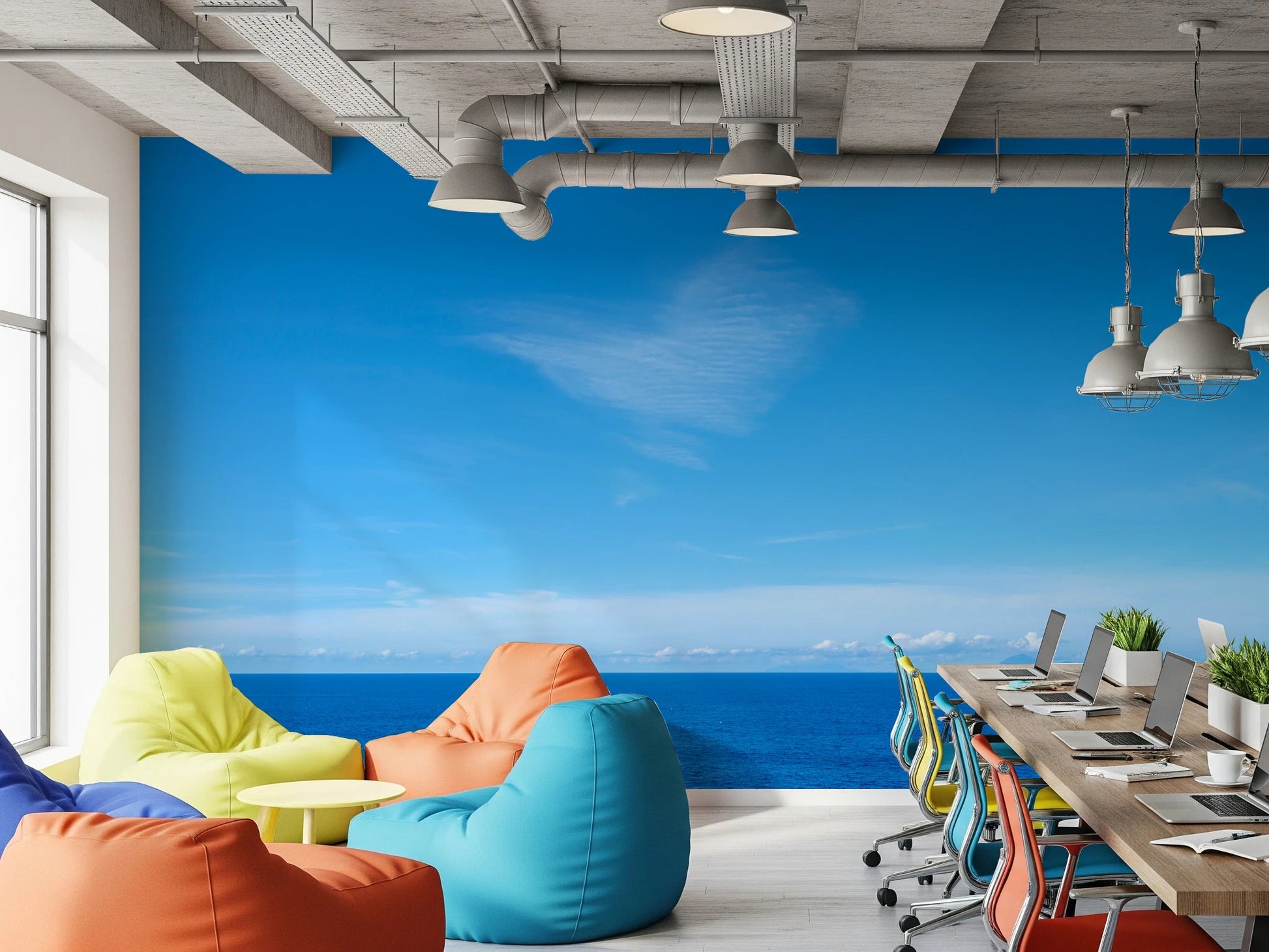 Turquoise Blue Sea Wall Mural