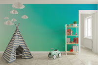 A calming modern design wallpaper mural that defines a space.


