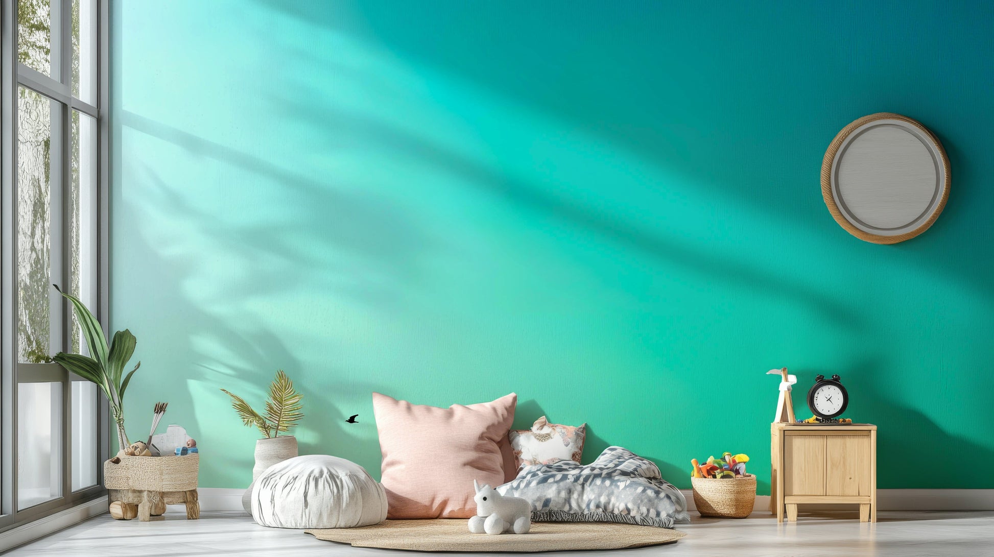 A beautiful abstract vertical wallpaper mural for a modern home.

