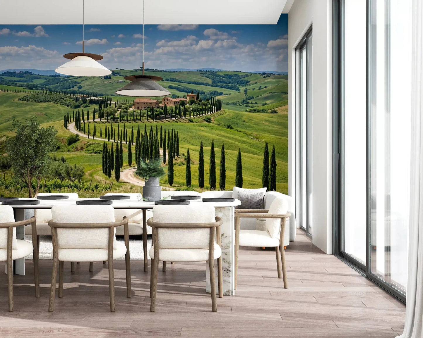 Tuscan Cypress Serenity Wall Mural