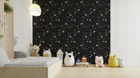 Elegant wall mural with soft twilight florals

