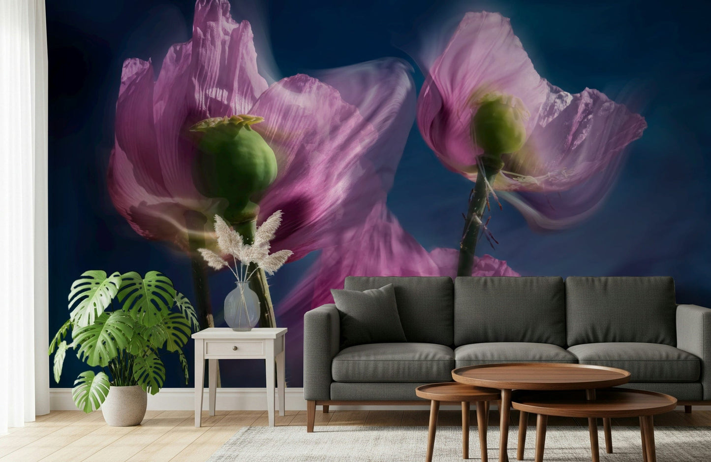 Twilight Poppies Wall Mural -2281960
