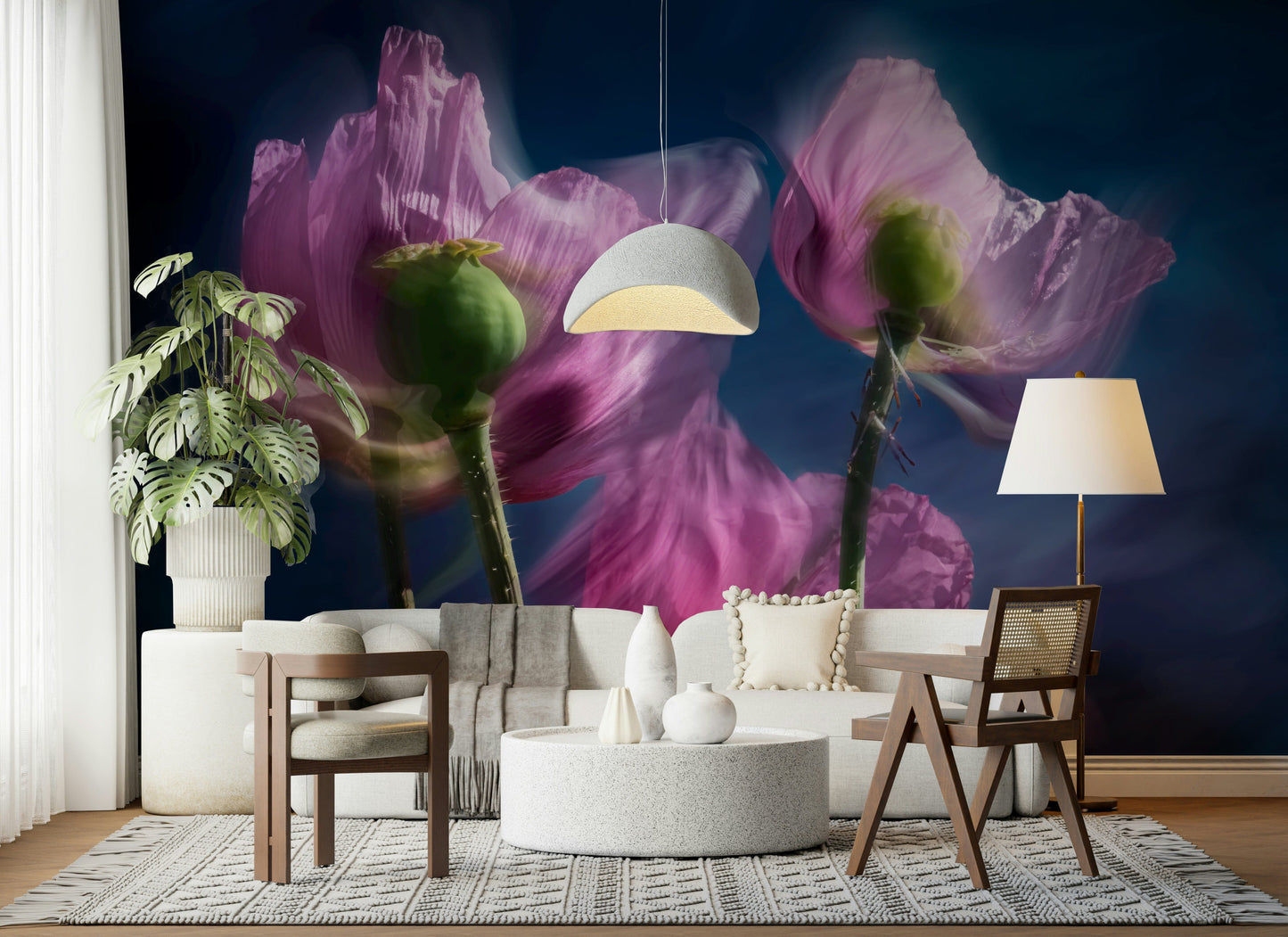 Twilight Poppies Wall Mural -2281960