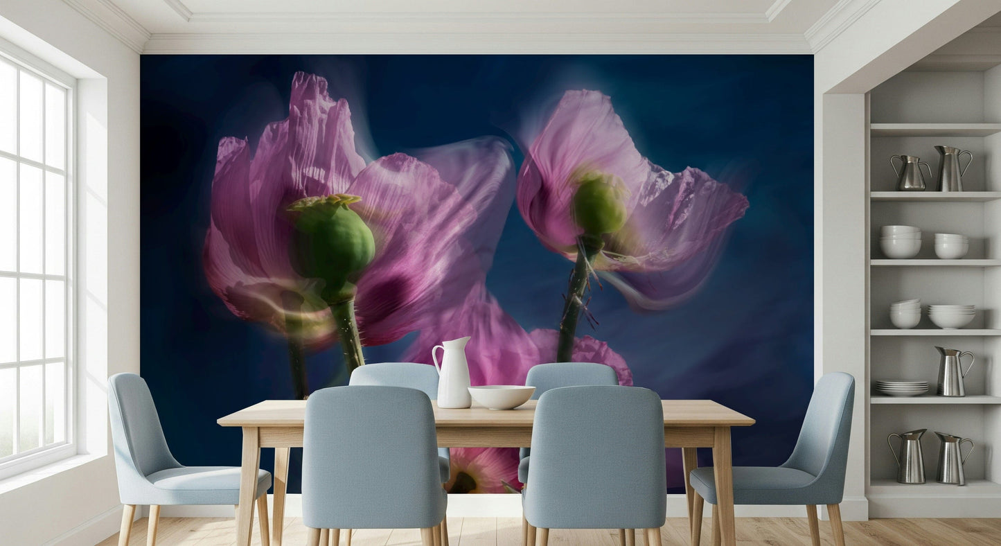 Twilight Poppies Wall Mural -2281960