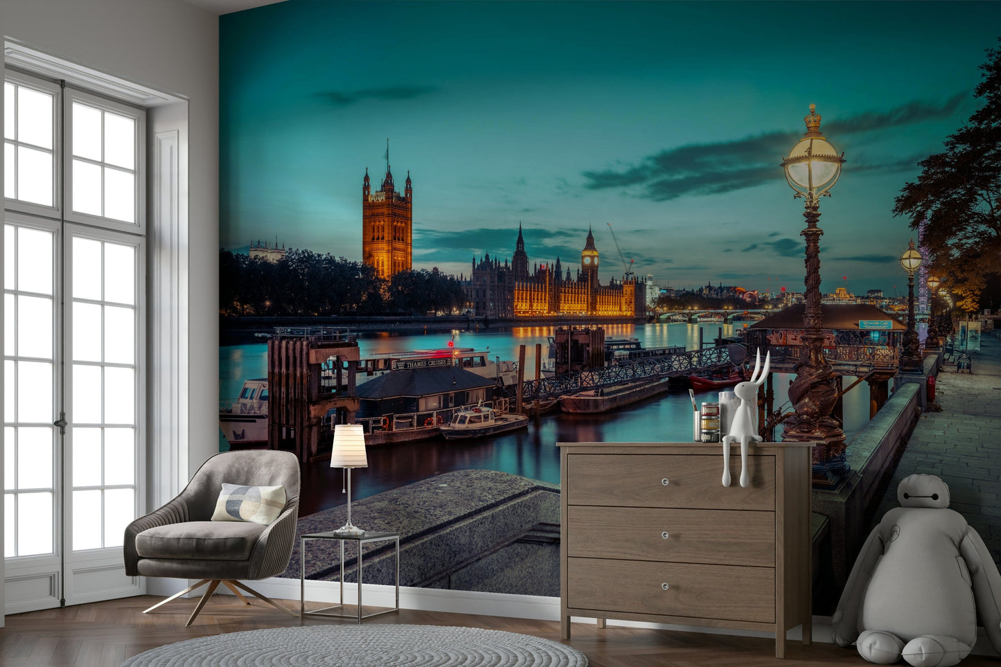 Twilight Thames Embrace Wall Mural