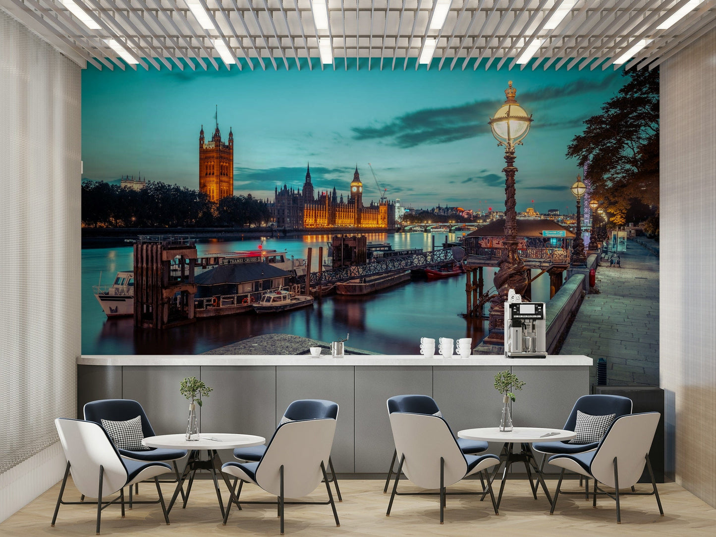 Twilight Thames Embrace Wall Mural
