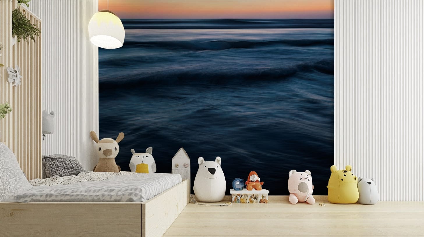 The wallpaper for walls being installed.

