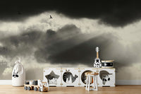 A beautiful immersive design wall mural for a living room.

