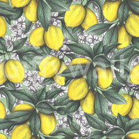 Bold lemon pattern creates a cheerful room ambiance

