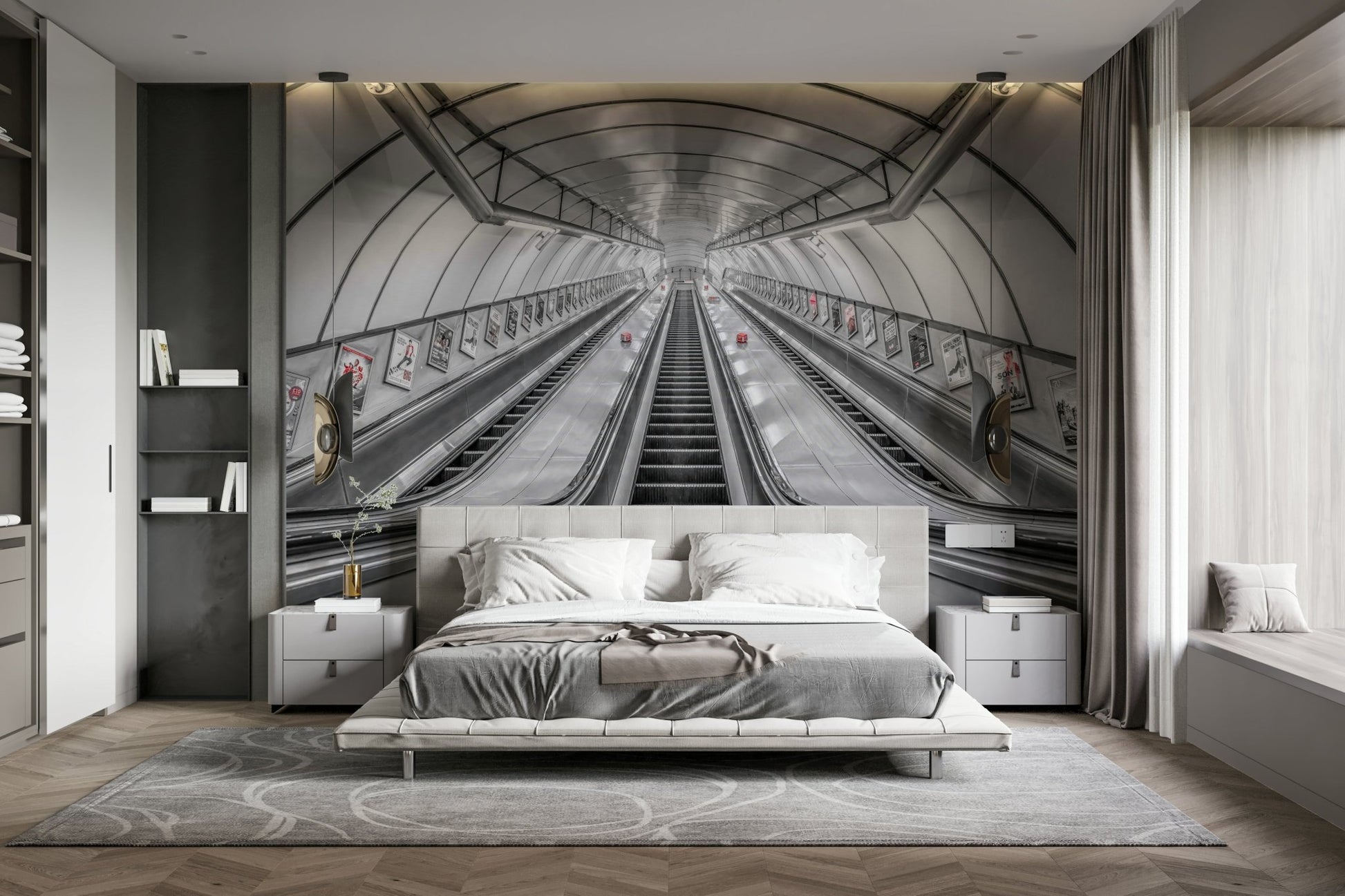 The path is surrounded by stone or rock walls.

