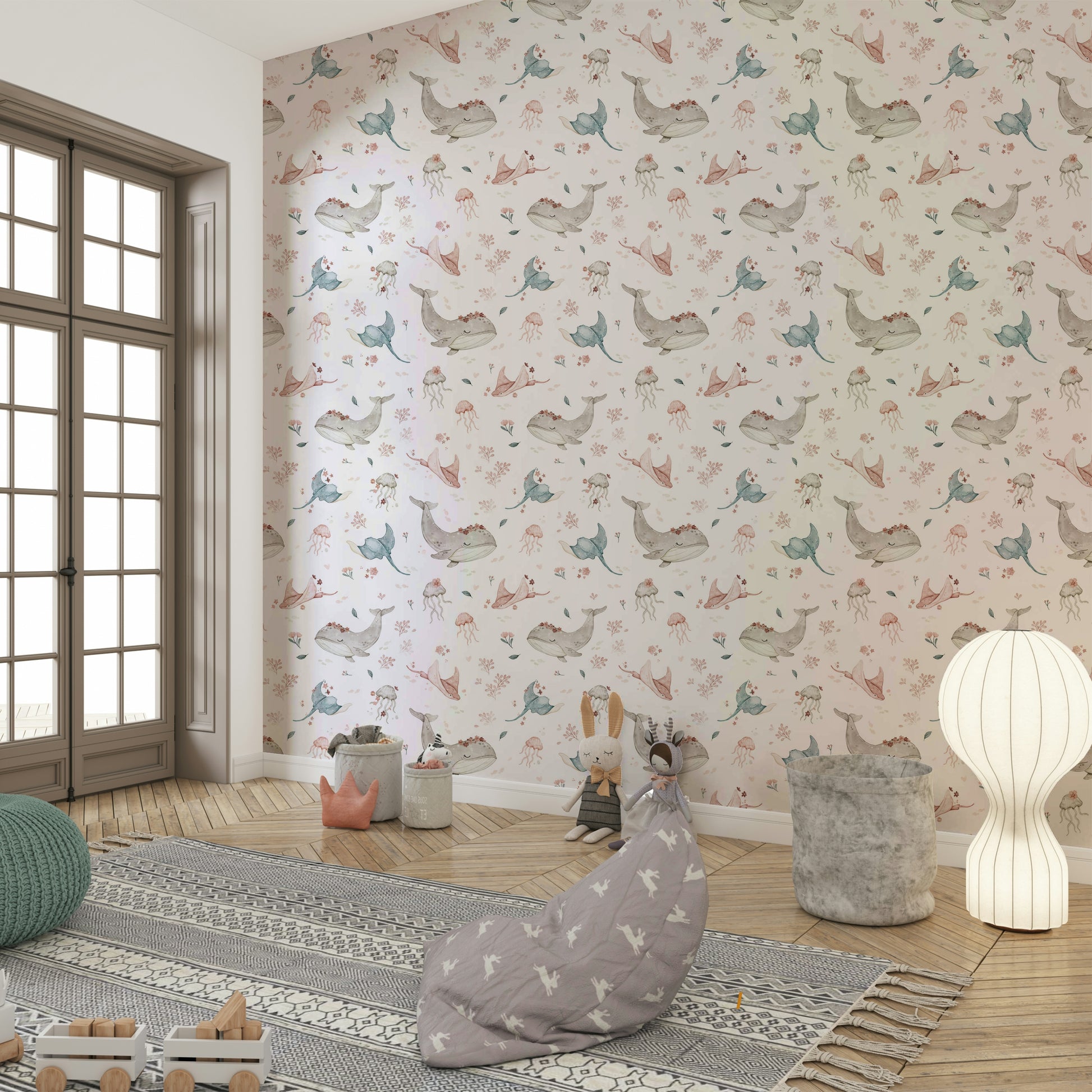 Blooming florals in an underwater palette

