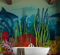 Underwater Ocean Scene Wallpaper Mural - Giffywalls