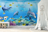 Sea dolphin mural