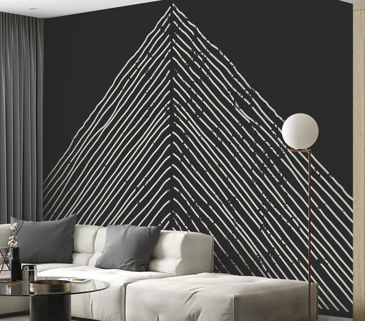 Abstract Triangle Mountain Wallpaper Mural