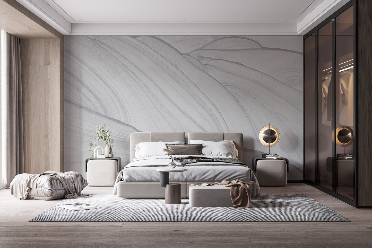 Unique Grey Marble Designed Wallpaper Murals - Giffywalls