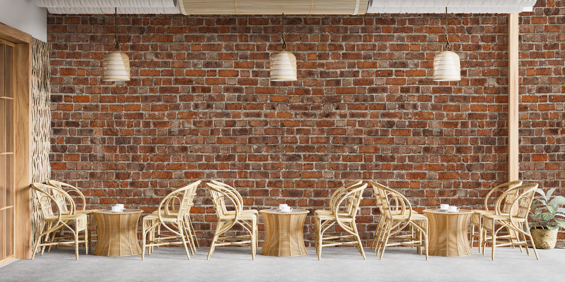 Red Brick Grunge Wallpaper Mural - Giffywalls