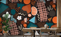 Handcrafted Abstract Art Wallpaper Wall Mural - Giffywalls