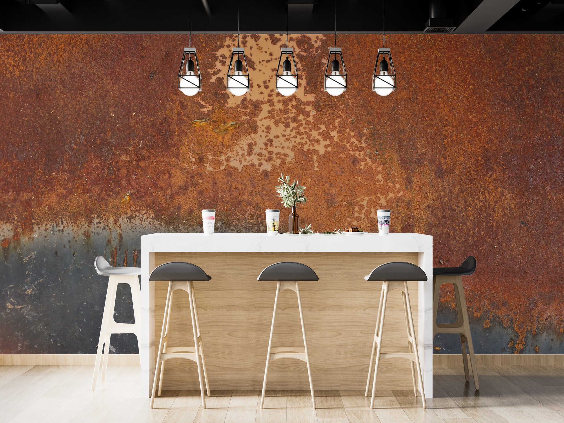 Rustic Effect Metal Mural - Giffywalls