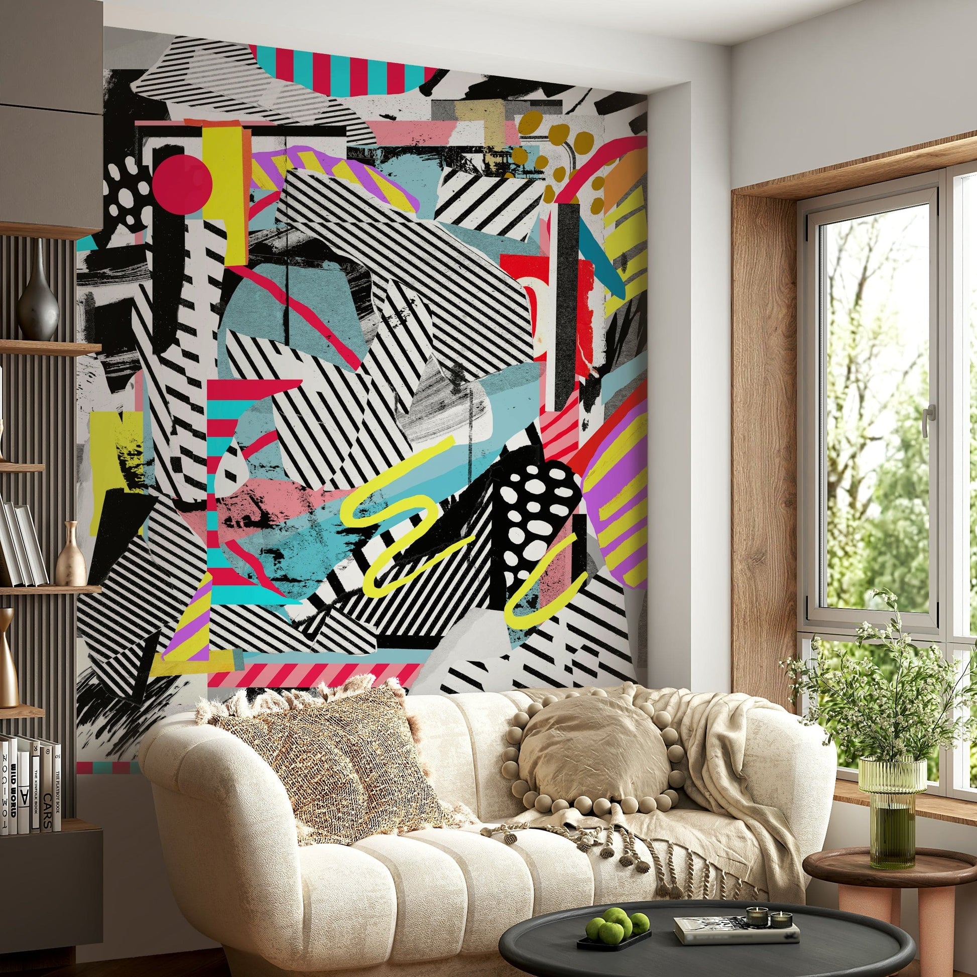 A classic abstract design wallpaper for walls.