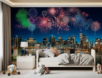 Urban Fireworks Wall Mural