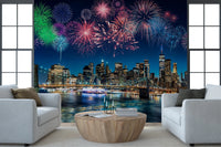 Urban Fireworks Wall Mural