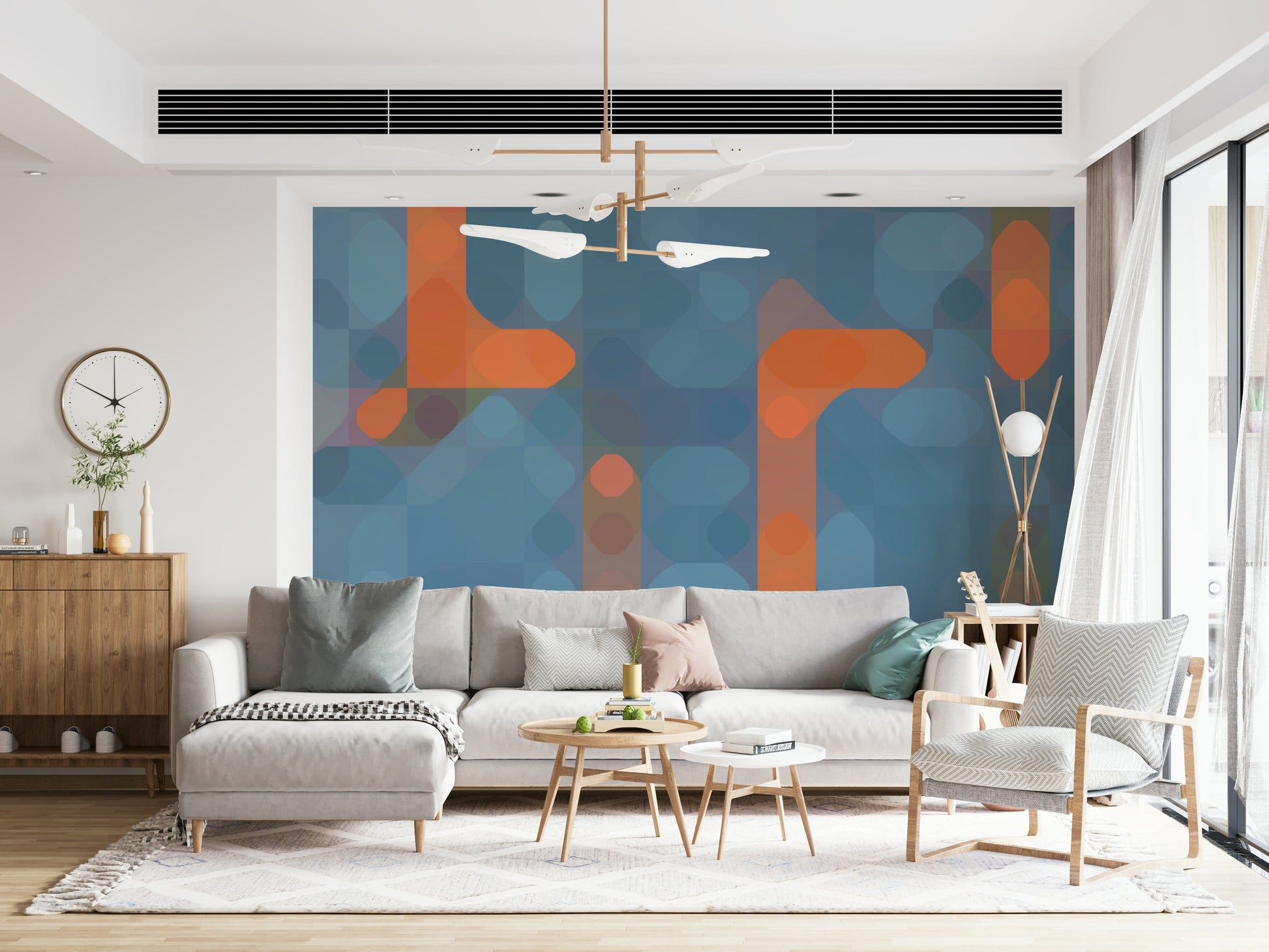 Stylish Streetlights wall art, modern architectural feel, compelling interior decor element.