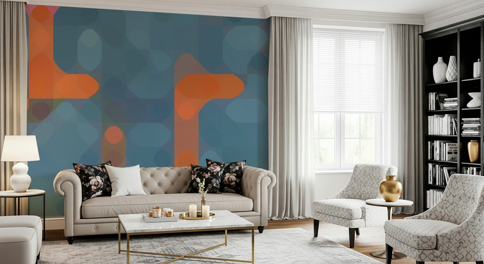 Dynamic Streetlights pattern, intriguing visual layers, perfect for a feature wall.