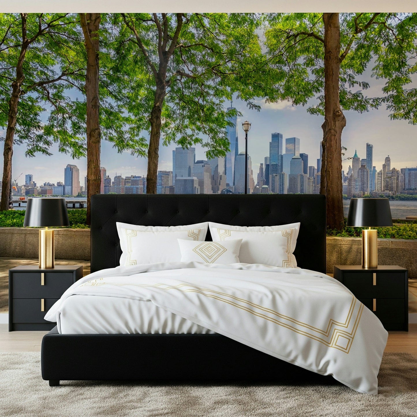 New York harbor vista Urban Oasis View mural